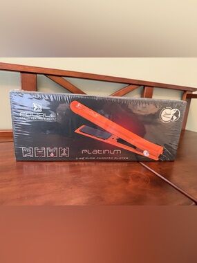 Royale Genius Heating Element Platinum 1.25" Ceramic Flat Iron - Orange